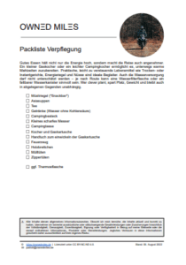 Artikelbild zum Download der Packliste für Camping-Verpflegung