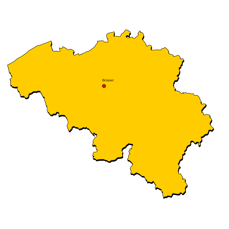 Umrisskarte von Belgien