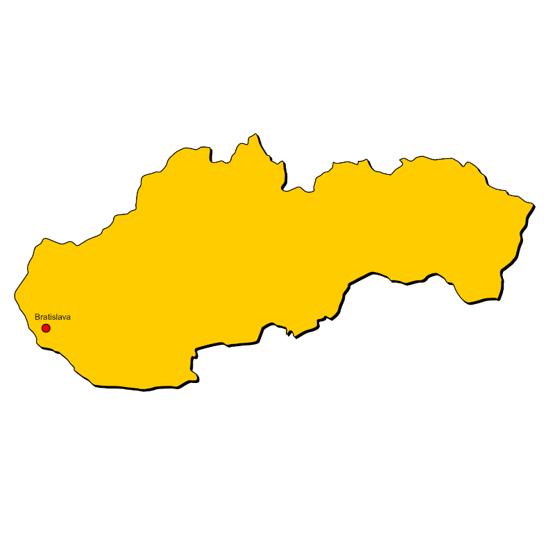 Umrisskarte der Slowakei