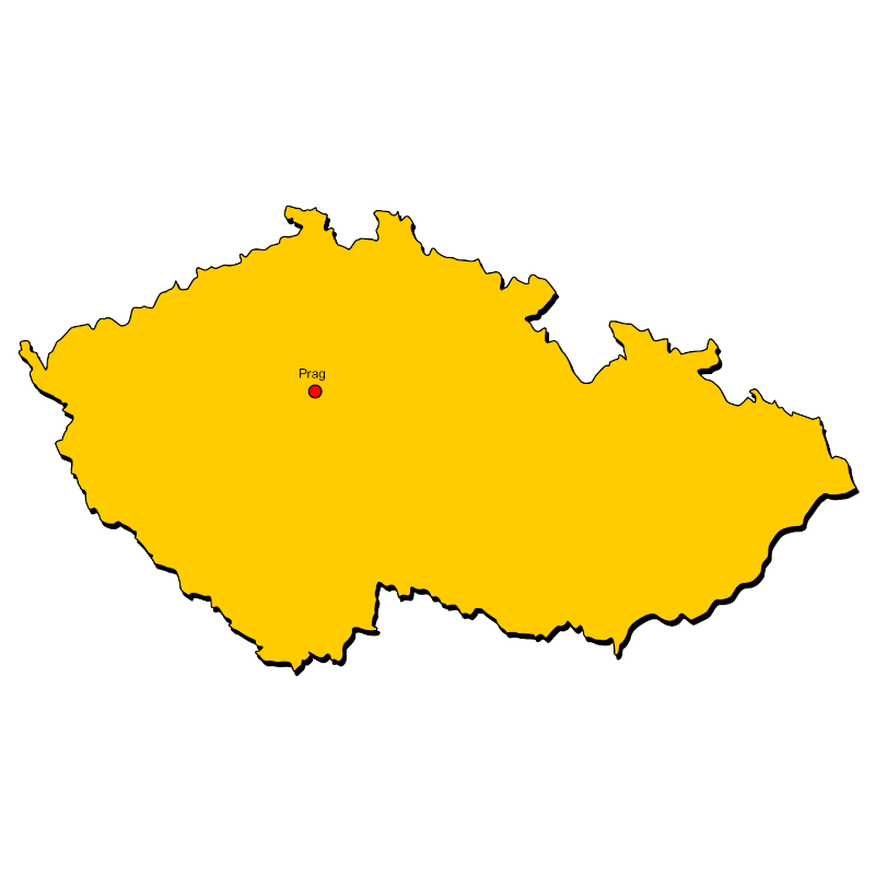 Umrisskarte von Tschechien